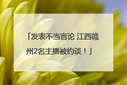 发表不当言论 江西赣州2名主播被约谈！