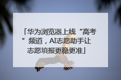 华为浏览器上线“高考”频道，AI志愿助手让志愿填报更稳更准