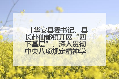 华安县委书记、县长赴仙都镇开展“四下基层”、深入贯彻中央八项规定精神学习教育工作调研