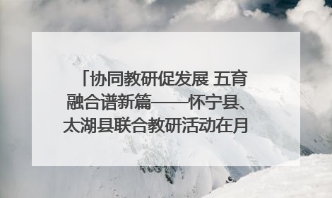 协同教研促发展 五育融合谱新篇——怀宁县、太湖县联合教研活动在月山镇中心学校成功举办