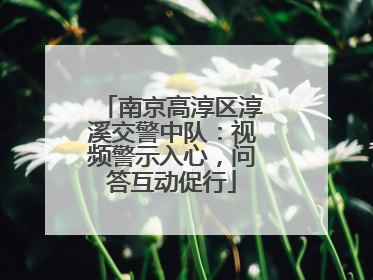 南京高淳区淳溪交警中队：视频警示入心，问答互动促行