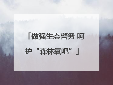 做强生态警务 呵护“森林氧吧”