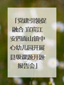 党建引领促融合 宜宾江安四面山镇中心幼儿园开展县级课题开题报告会