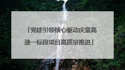 党建引领核心驱动庆章高速一标段项目高质量推进