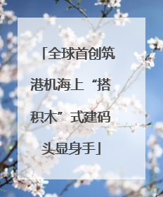 全球首创筑港机海上“搭积木”式建码头显身手