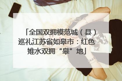 全国双拥模范城（县）巡礼江苏省如皋市：红色雉水双拥“皋”地