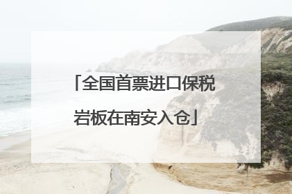 全国首票进口保税岩板在南安入仓