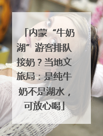 内蒙“牛奶湖”游客排队接奶？当地文旅局：是纯牛奶不是湖水，可放心喝