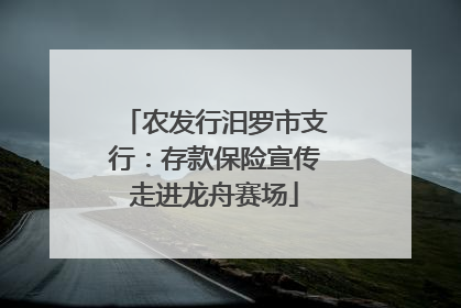 农发行汨罗市支行：存款保险宣传走进龙舟赛场
