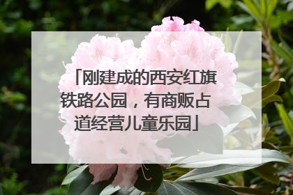 刚建成的西安红旗铁路公园，有商贩占道经营儿童乐园