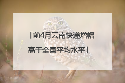 前4月云南快递增幅高于全国平均水平