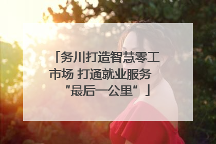 务川打造智慧零工市场 打通就业服务“最后一公里”