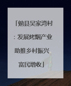 勉县吴家湾村：发展烤烟产业 助推乡村振兴富民增收