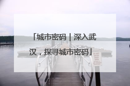 城市密码｜深入武汉，探寻城市密码