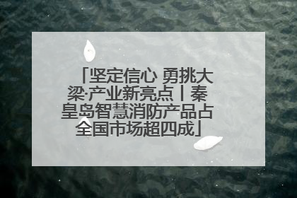 坚定信心 勇挑大梁·产业新亮点丨秦皇岛智慧消防产品占全国市场超四成