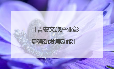 吉安文旅产业彰显强劲发展动能