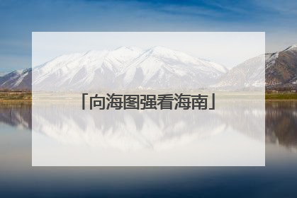 向海图强看海南