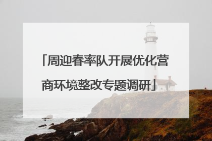 周迎春率队开展优化营商环境整改专题调研