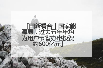 国新看台丨国家能源局：过去五年年均为用户节省办电投资约600亿元