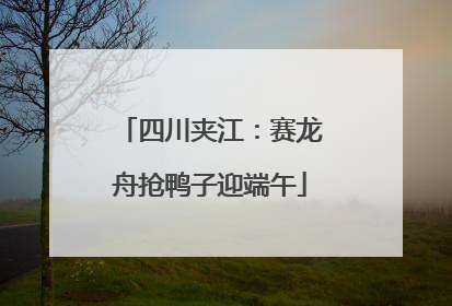 四川夹江：赛龙舟抢鸭子迎端午