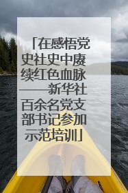 在感悟党史社史中赓续红色血脉——新华社百余名党支部书记参加示范培训