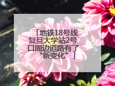地铁18号线复旦大学站2号口周边道路有了“新变化”