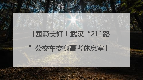 寓意美好！武汉“211路”公交车变身高考休息室