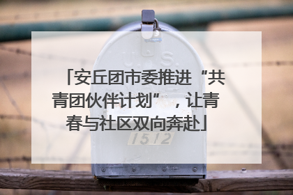 安丘团市委推进“共青团伙伴计划”，让青春与社区双向奔赴