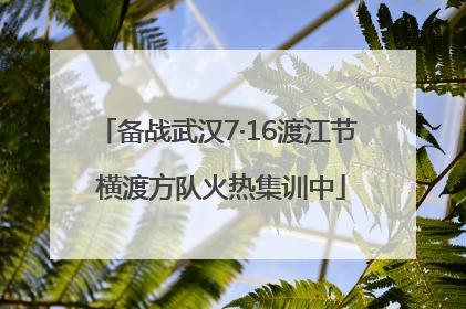 备战武汉7·16渡江节 横渡方队火热集训中