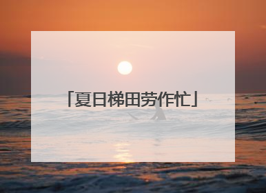 夏日梯田劳作忙
