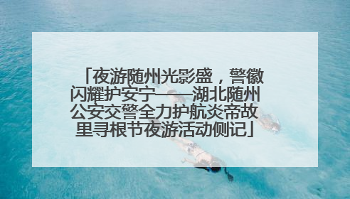 夜游随州光影盛，警徽闪耀护安宁——湖北随州公安交警全力护航炎帝故里寻根节夜游活动侧记