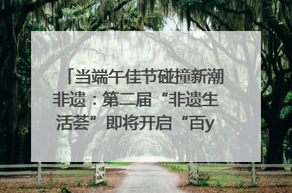 当端午佳节碰撞新潮非遗：第二届“非遗生活荟”即将开启“百young”新章