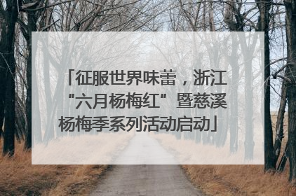 征服世界味蕾，浙江“六月杨梅红”暨慈溪杨梅季系列活动启动