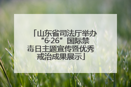 山东省司法厅举办“6·26”国际禁毒日主题宣传暨优秀戒治成果展示
