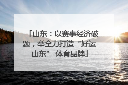 山东：以赛事经济破题，举全力打造“好运山东” 体育品牌