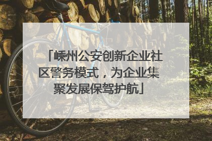 嵊州公安创新企业社区警务模式，为企业集聚发展保驾护航