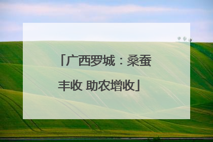 广西罗城：桑蚕丰收 助农增收
