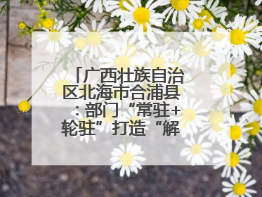 广西壮族自治区北海市合浦县：部门“常驻+轮驻”打造“解纷联合舰队”