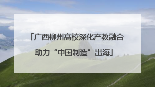 广西柳州高校深化产教融合 助力“中国制造”出海