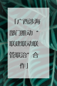 广西涉海部门推动“联建联动联管联治”合作