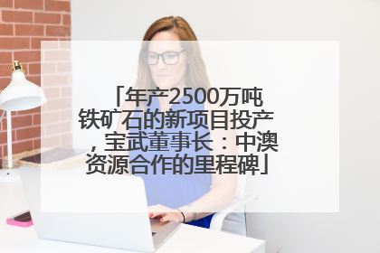 年产2500万吨铁矿石的新项目投产，宝武董事长：中澳资源合作的里程碑