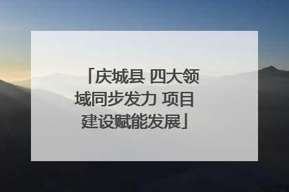 庆城县 四大领域同步发力 项目建设赋能发展