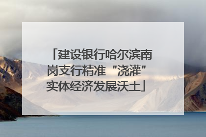 建设银行哈尔滨南岗支行精准“浇灌”实体经济发展沃土