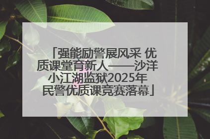 强能励警展风采 优质课堂育新人——沙洋小江湖监狱2025年民警优质课竞赛落幕