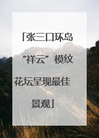 张三口环岛“祥云”模纹花坛呈现最佳景观