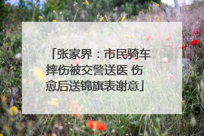 张家界：市民骑车摔伤被交警送医 伤愈后送锦旗表谢意