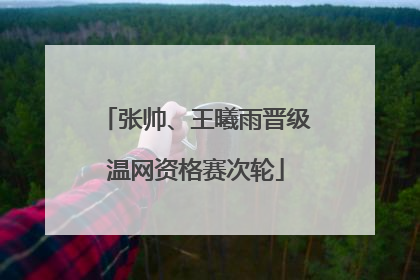 张帅、王曦雨晋级温网资格赛次轮
