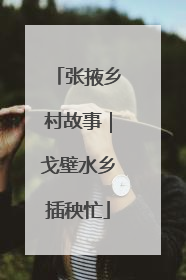张掖乡村故事｜戈壁水乡插秧忙
