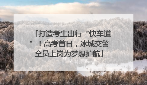 打造考生出行“快车道”！高考首日，冰城交警全员上岗为梦想护航