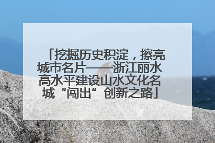 挖掘历史积淀，擦亮城市名片——浙江丽水高水平建设山水文化名城“闯出”创新之路
